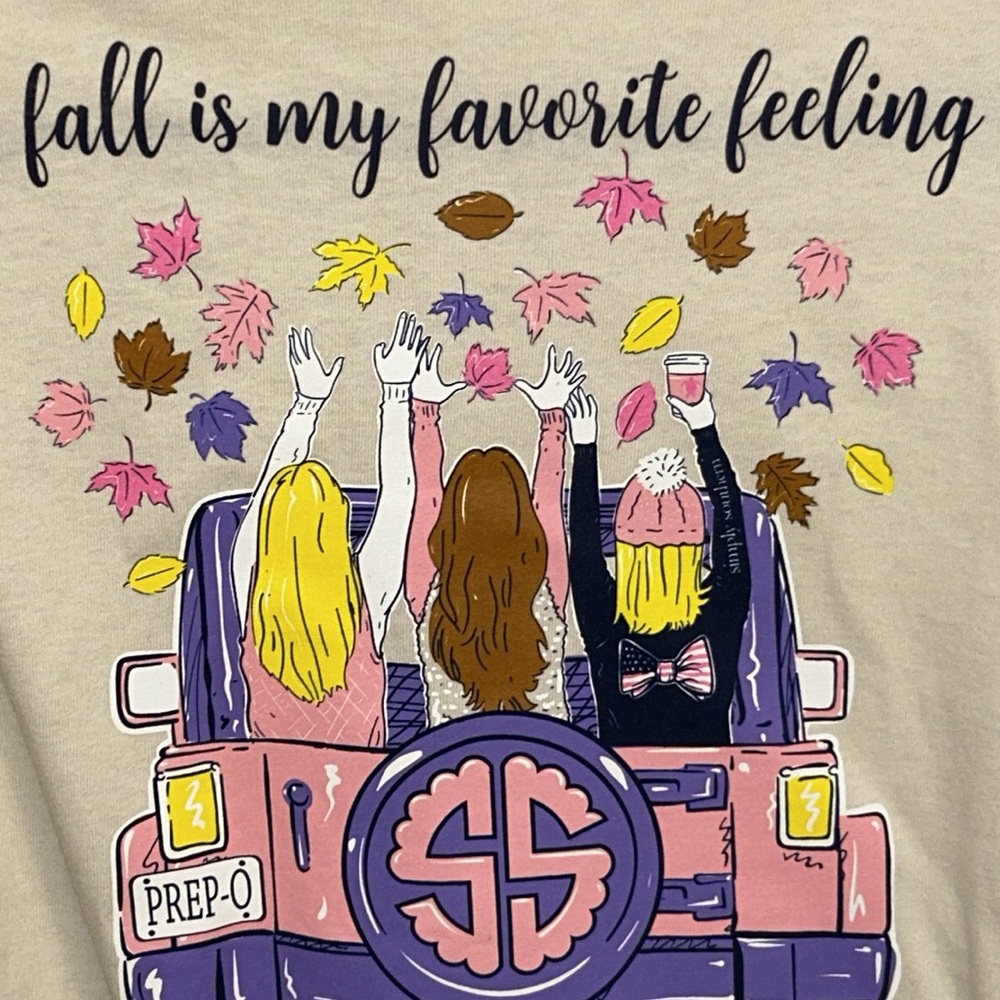 Simply Southern Long Sleeve Fall Tee “Fall is My Favorite Feeling” Size M .NWT - Picture 4 of 8
